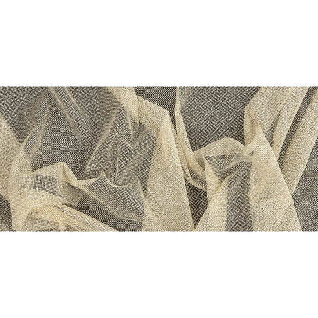 Tulle with Metallic Platinum Glitter - Light Caramel - Platina Collection