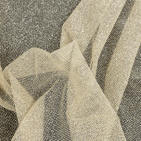 Tulle with Metallic Platinum Glitter - Light Caramel - Platina Collection