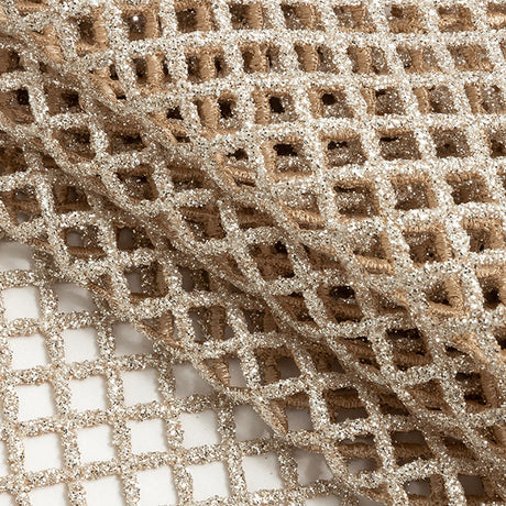 Guipure Lace with Glitter - Champagne Diamonds