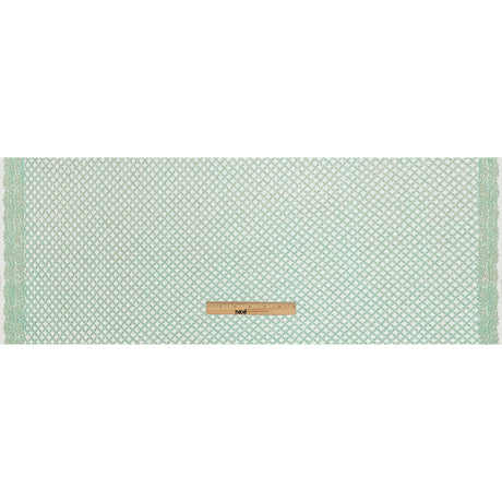 Guipure Lace with Glitter - Water Green Diamonds