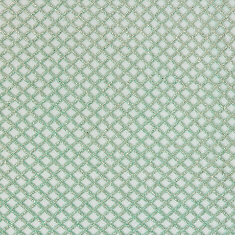 Guipure Lace with Glitter - Water Green Diamonds