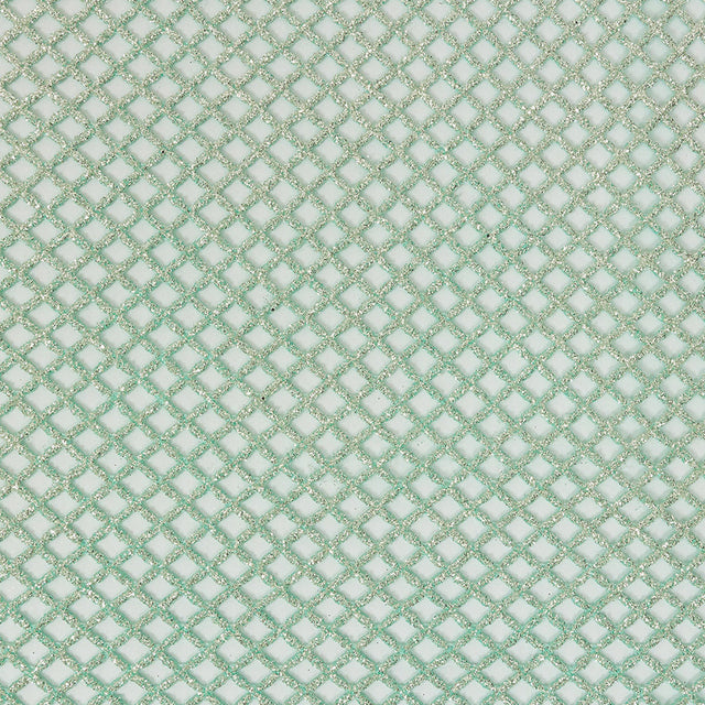 Guipure Lace with Glitter - Water Green Diamonds