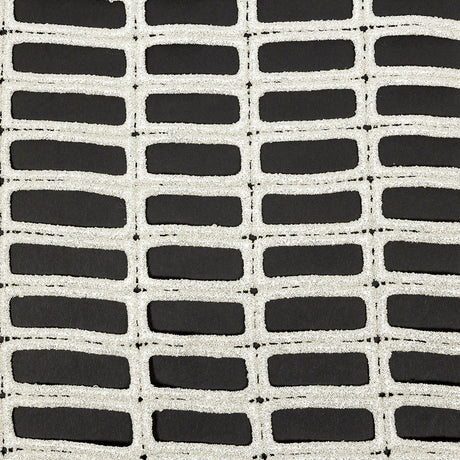 Guipure Lace with Glitter - Off-White Gradient Rectangles