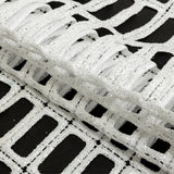 Guipure Lace with Glitter - White Gradient Rectangles