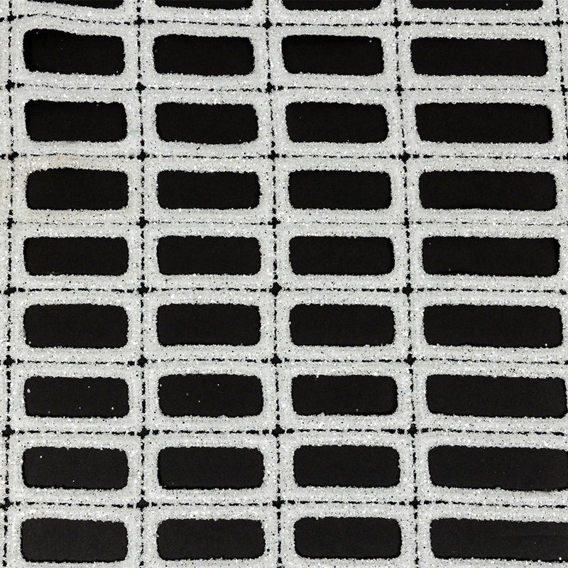 Guipure Lace with Glitter - White Gradient Rectangles