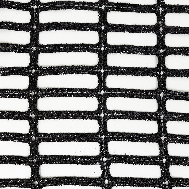 Guipure Lace with Glitter - Black Gradient Rectangles