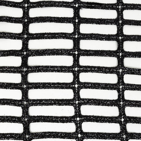 Guipure Lace with Glitter - Black Gradient Rectangles