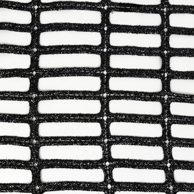 Guipure Lace with Glitter - Black Gradient Rectangles
