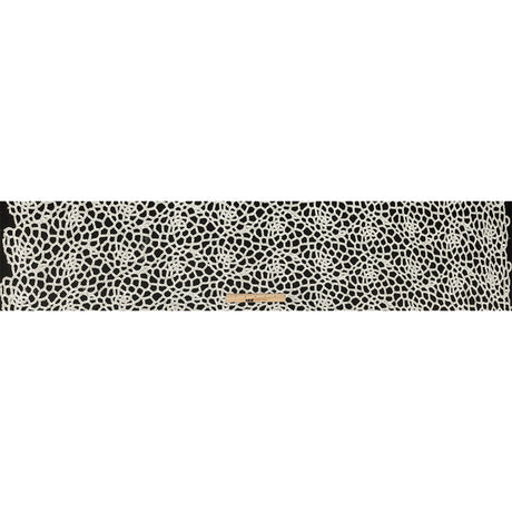 Guipure Lace with Silver Glitter Topcoat - Off-White Thick Webbing