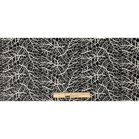 Guipure Lace with Silver Glitter Topcoat - Off-White Thin Webbing