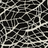 Guipure Lace with Silver Glitter Topcoat - Off-White Thin Webbing