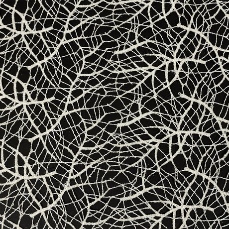 Guipure Lace with Silver Glitter Topcoat - Off-White Thin Webbing