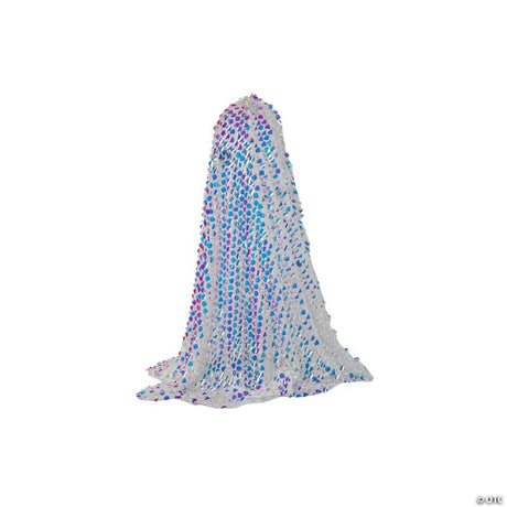 Disco Mosaic Ghost Halloween Decoration with Iridescent Fabric, featuring a spooky Halloween ghost design