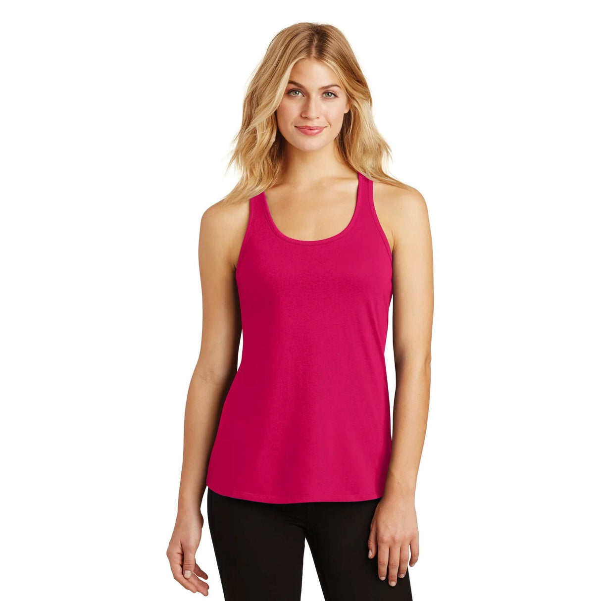 District Made® Ladies 60/40 Gathered Racerback Tank