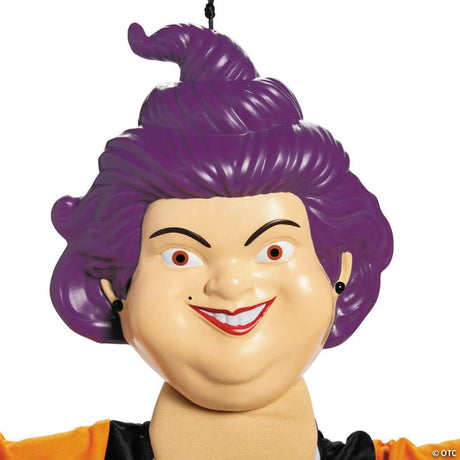 Posable Mary Sanderson Hanging Halloween Decoration from Hocus Pocus, for spooky Halloween party and home decor