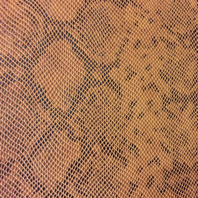 Caramel Matte Python Snake Skin Vinyl Fabric,