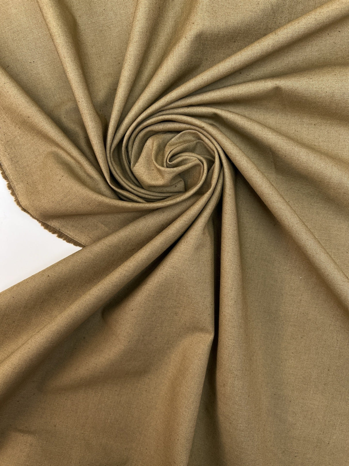 Linen Cotton Fabric Brown Green Shades