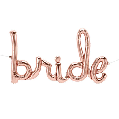 Bride Script Balloon Rose Gold