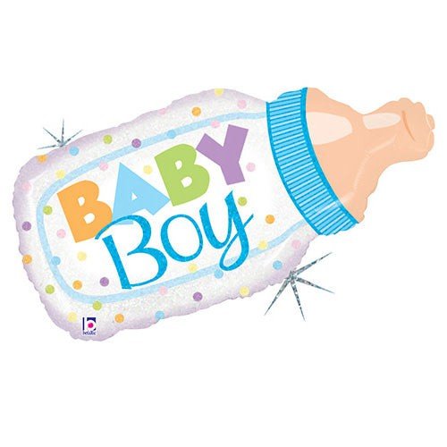 Baby Bottle Boy Foil Balloon