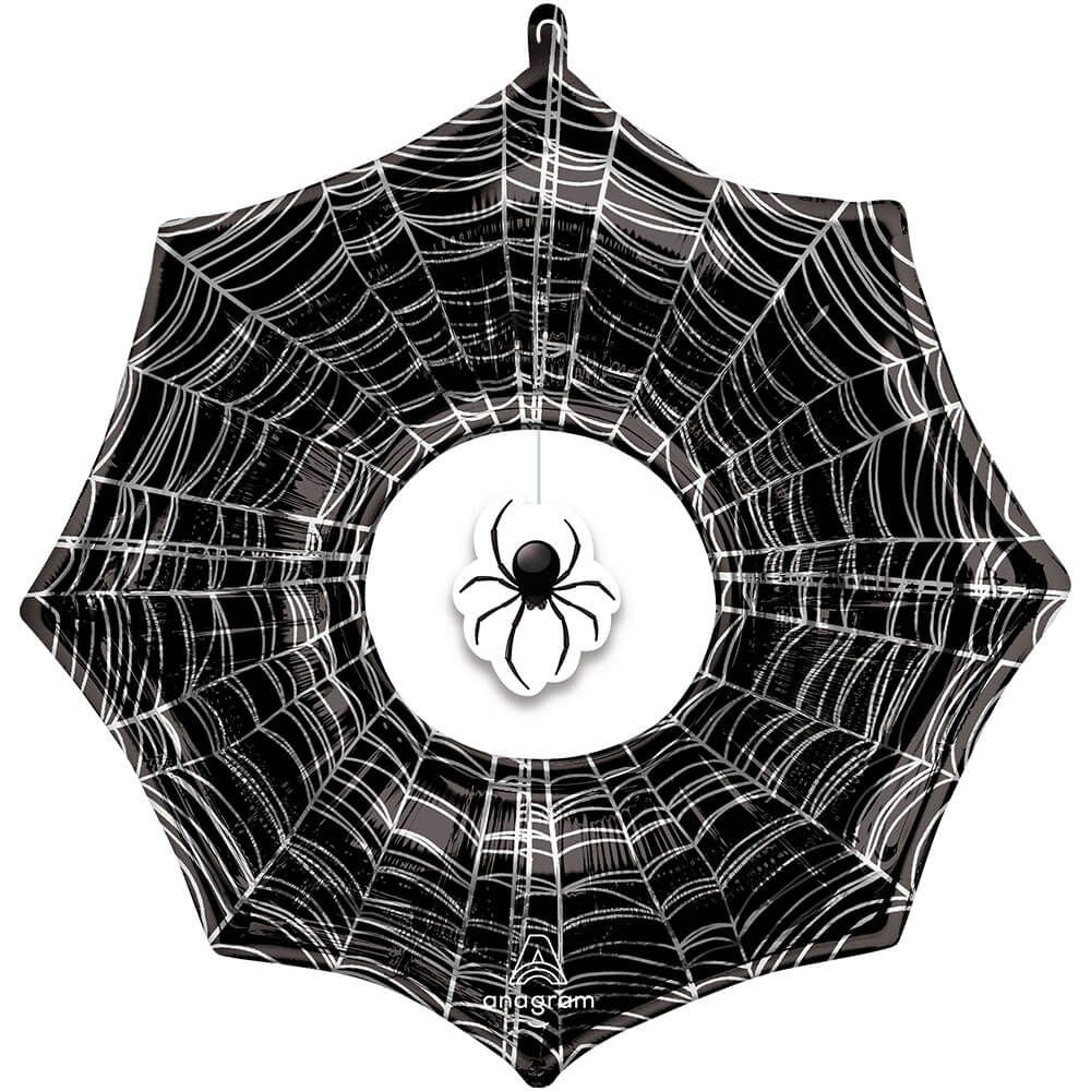 Halloween Foil Balloon Creepy Spider Web 33 Inch