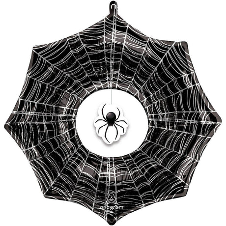 Halloween Foil Balloon Creepy Spider Web 33 Inch