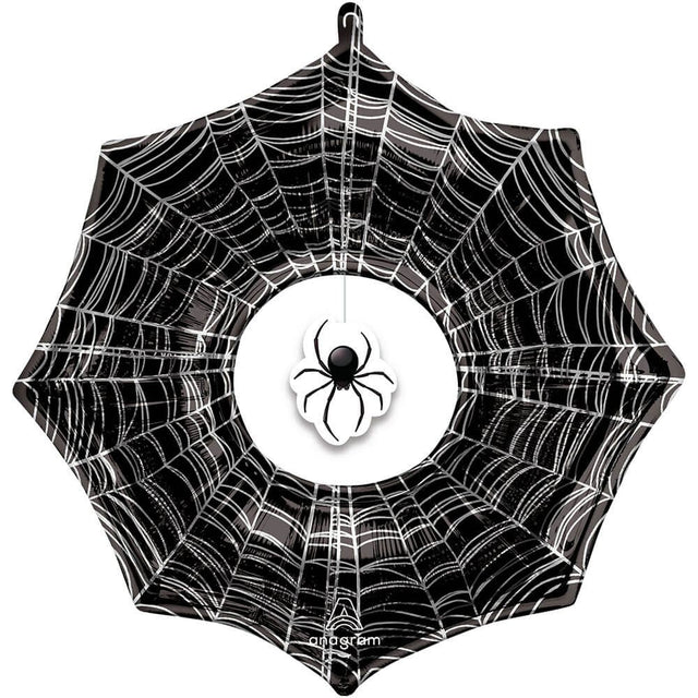 Halloween Foil Balloon Creepy Spider Web 33 Inch
