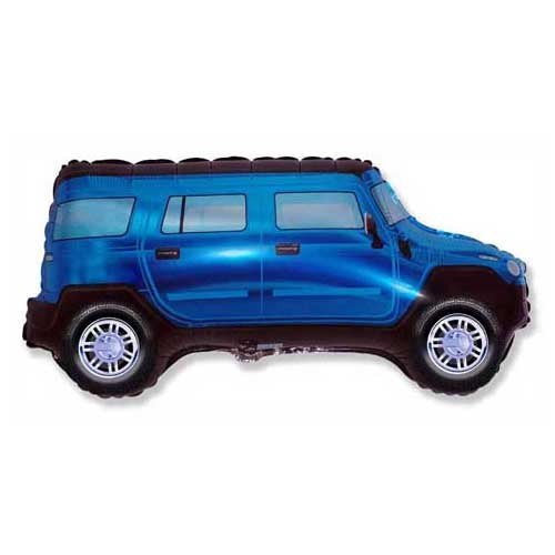 Foil Balloon Four Wheel Driver Blue 33 Inch
