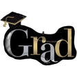 Graduation Foil Balloon 33 Inch Grad Caps Silver & Gold
