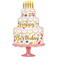 Foil Balloon Happy Birthday Satin Pink Cake