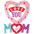 Foil Balloon 33 Inch Love You M(Heart)M Dots