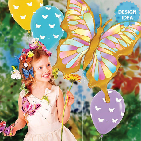 Butterfly Foil Balloon 33 Inch Opal