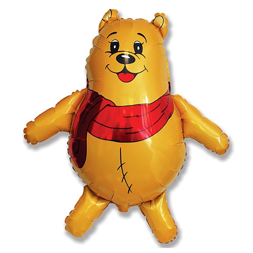 33 Inch Scarf Bear Foil Balloon