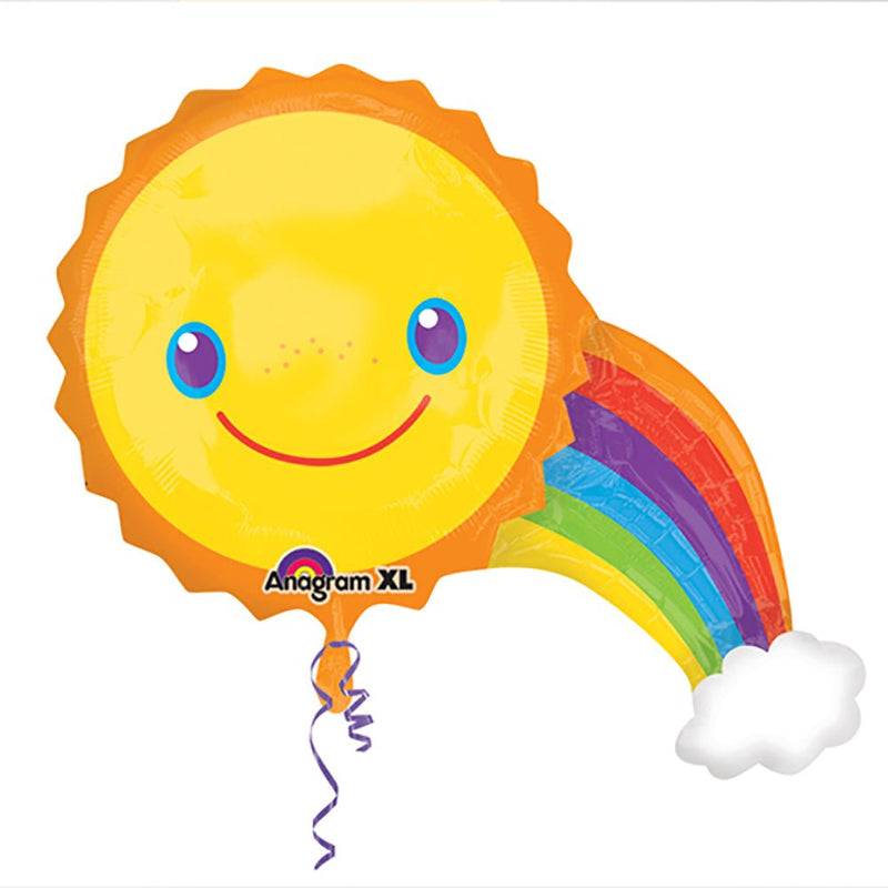 Rainbow Foil Balloon 33 Inch Smile