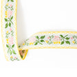 Yellow, Pink and Green Floral German Jacquard Ribbon - 0.875"