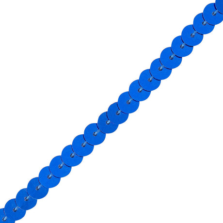6mm Magnetic Blue Flat Sequins Trim