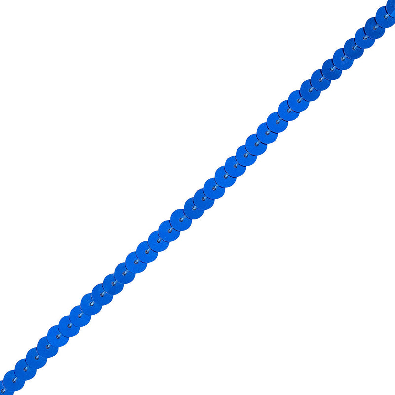 6mm Magnetic Blue Flat Sequins Trim