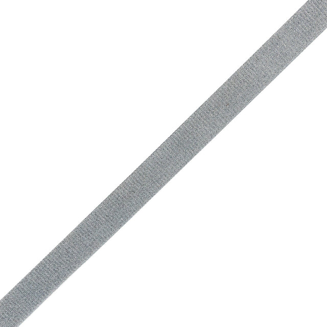 Gray and Silver Glitter Velvet Ribbon - 0.75"