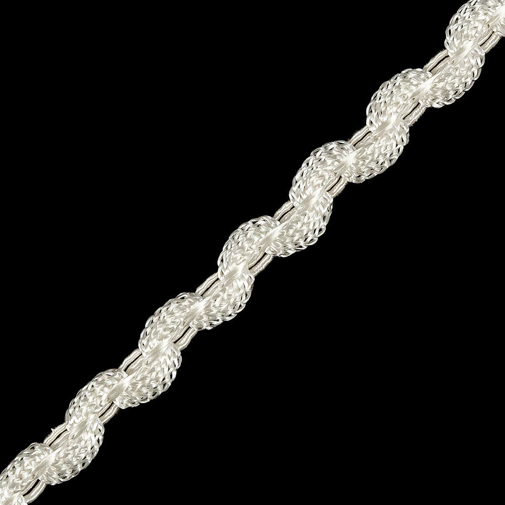 Lustrous Ivory Gimp Braided Cording - 0.375"