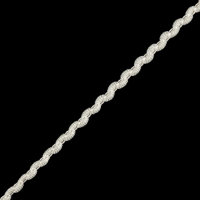 Lustrous Ivory Gimp Braided Cording - 0.375"