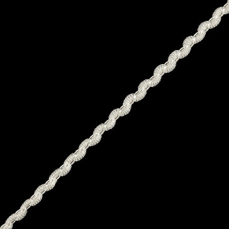 Lustrous Ivory Gimp Braided Cording - 0.375"