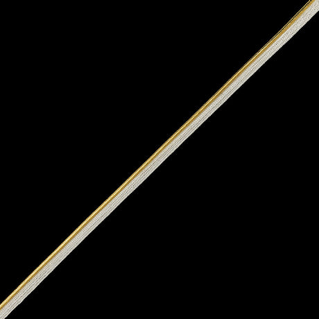 Metallic Gold Cord with Lustrous White Lip - 0.3"