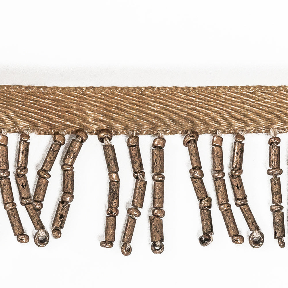 Honey Brown Beaded Fringe - 1.25"