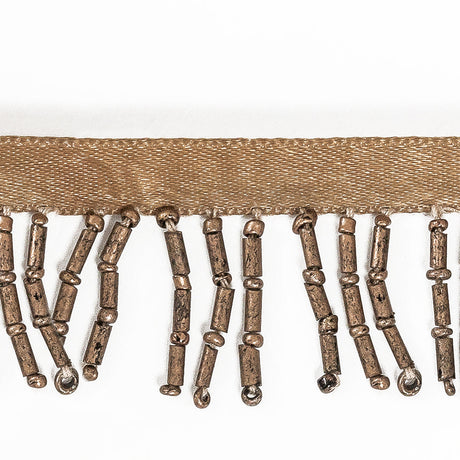 Honey Brown Beaded Fringe - 1.25"