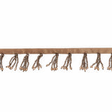 Brown Beaded Fringe with a Satin Lip - 1.875"