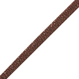 Brown and Pink Speckled Braided Cording with a Brown Lip - 0.3"