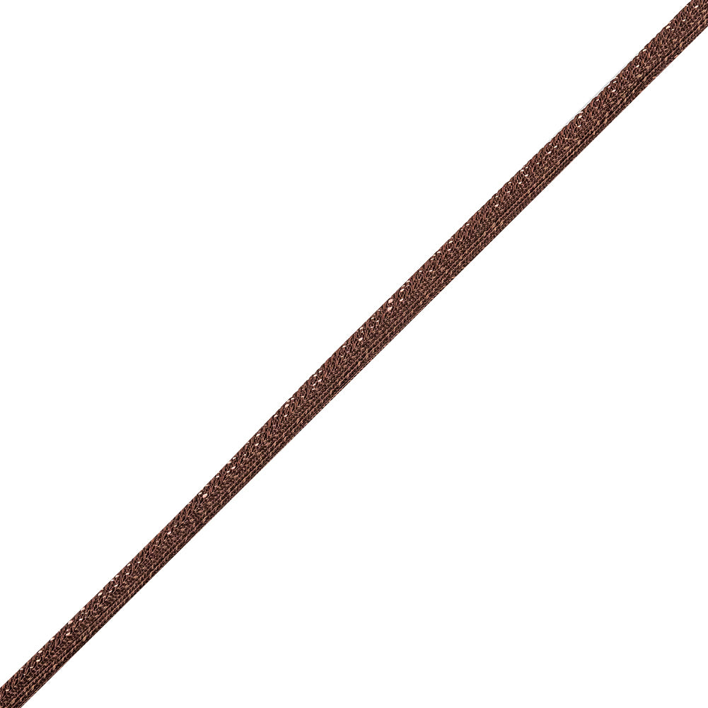 Brown and Pink Speckled Braided Cording with a Brown Lip - 0.3"