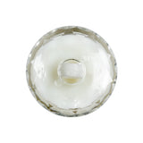 White and Transparent 2-Piece Faceted Shank Back Button - 36L/23mm