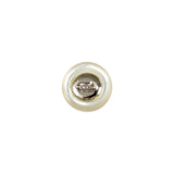 Vintage-Look Frosted Glass Button with Metal Shank Back - 18L/11.5mm