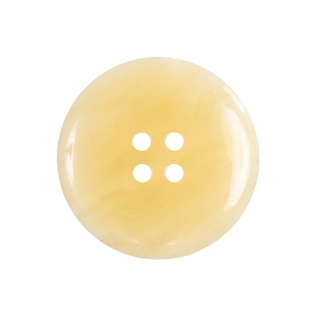 Beige and Ivory Speckled 4-Hole Shallow-Rimmed Plastic Button - 40L/25.5mm