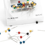 Dritz Color Ball Pins 100 Ct - 1 1/16 Inch